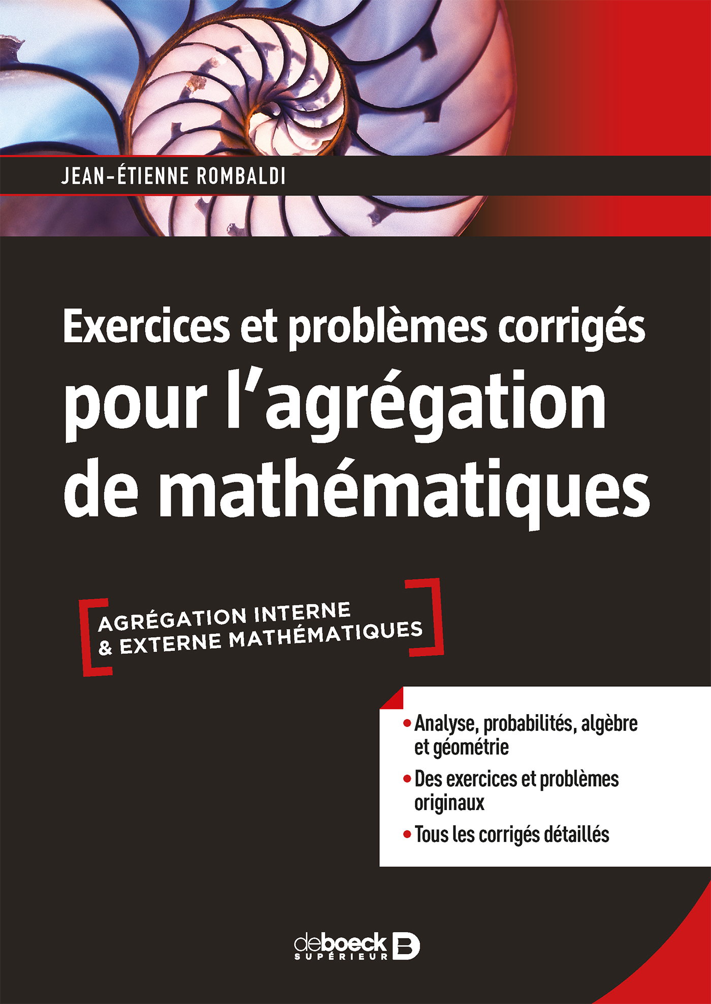 EXERCICES ET PROBLEMES CORRIGES POUR L´AGREGATION DE MATHEMATIQUES