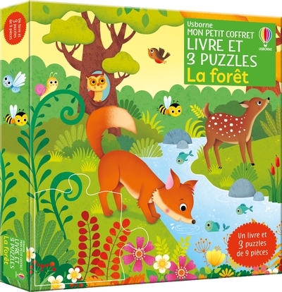FORET - MON PETIT COFFRET LIVRE ET 3 PUZZLES - DES 3 ANS