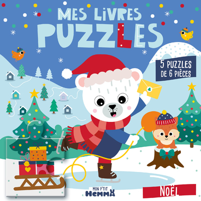 MON P´TIT HEMMA - MES LIVRES PUZZLES - NOEL - 5 PUZZLES DE 6 PIECES
