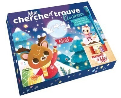 HEMMA ET MOI - MON CHERCHE ET TROUVE LUMINEUX - NOEL - AVEC 10 CARTES, UNE LAMPE MAGIQUE ET UN FEUTR
