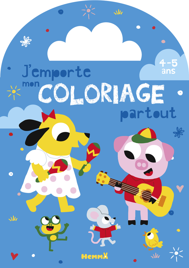 J´EMPORTE MON COLORIAGE PARTOUT (4-5 ANS) (ANIMAUX MUSIQUE)