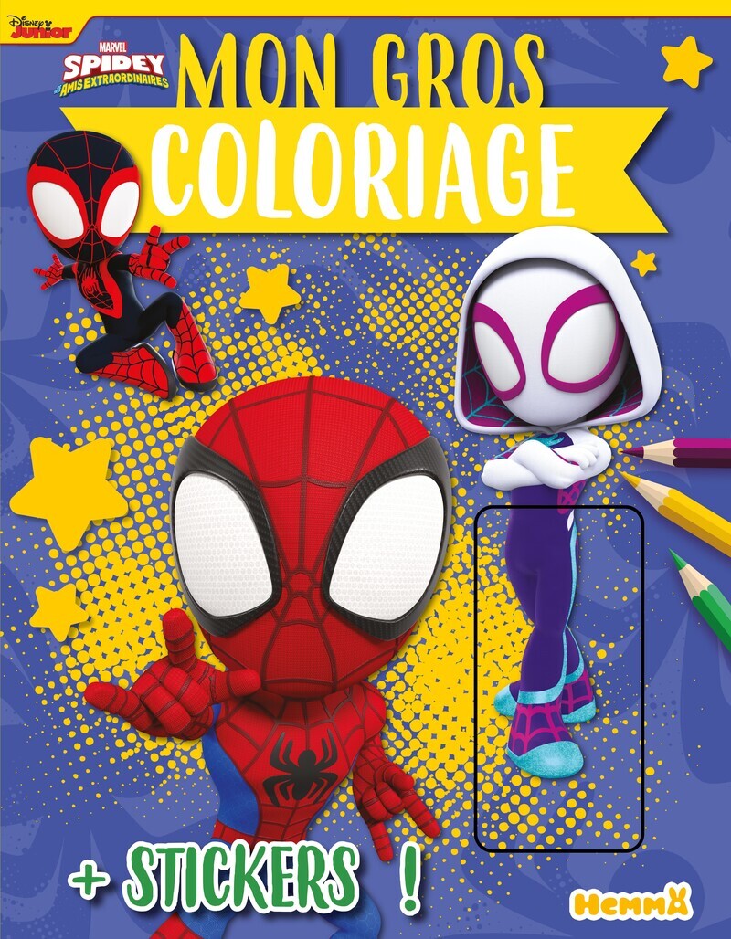MARVEL SPIDEY ET SES AMIS EXTRAORDINAIRES - MON GROS COLORIAGE + STICKERS ! (TEAM SPIDEY)