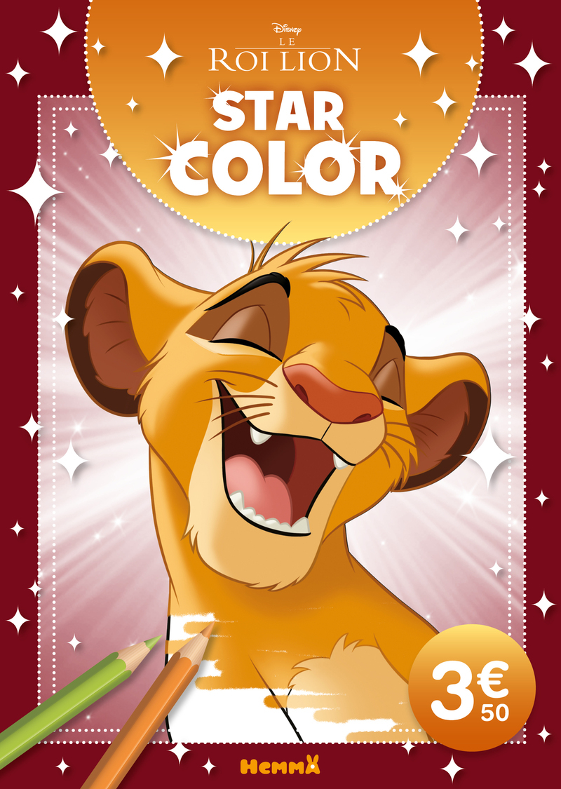 DISNEY LE ROI LION - STAR COLOR (SIMBA CADRE BORDEAUX)