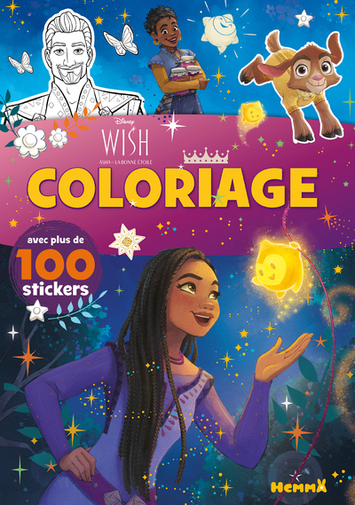 DISNEY WISH - COLORIAGE AVEC PLUS DE 100 STICKERS