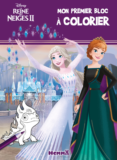 DISNEY LA REINE DES NEIGES 2 - MON PREMIER BLOC A COLORIER (ELSA ET ANNA)