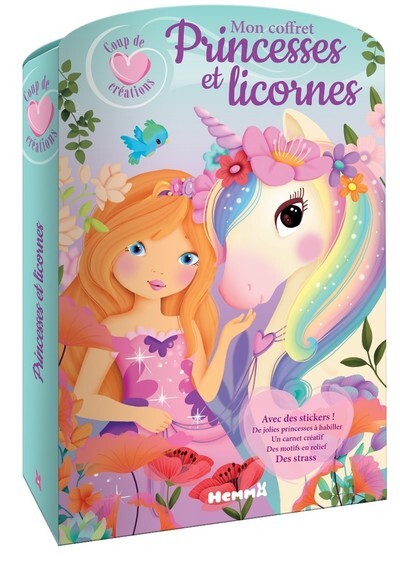 COUP DE COEUR CREATIONS - MON COFFRET PRINCESSES ET LICORNES - AVEC DES STICKERS ! DE JOLIES PRINCES