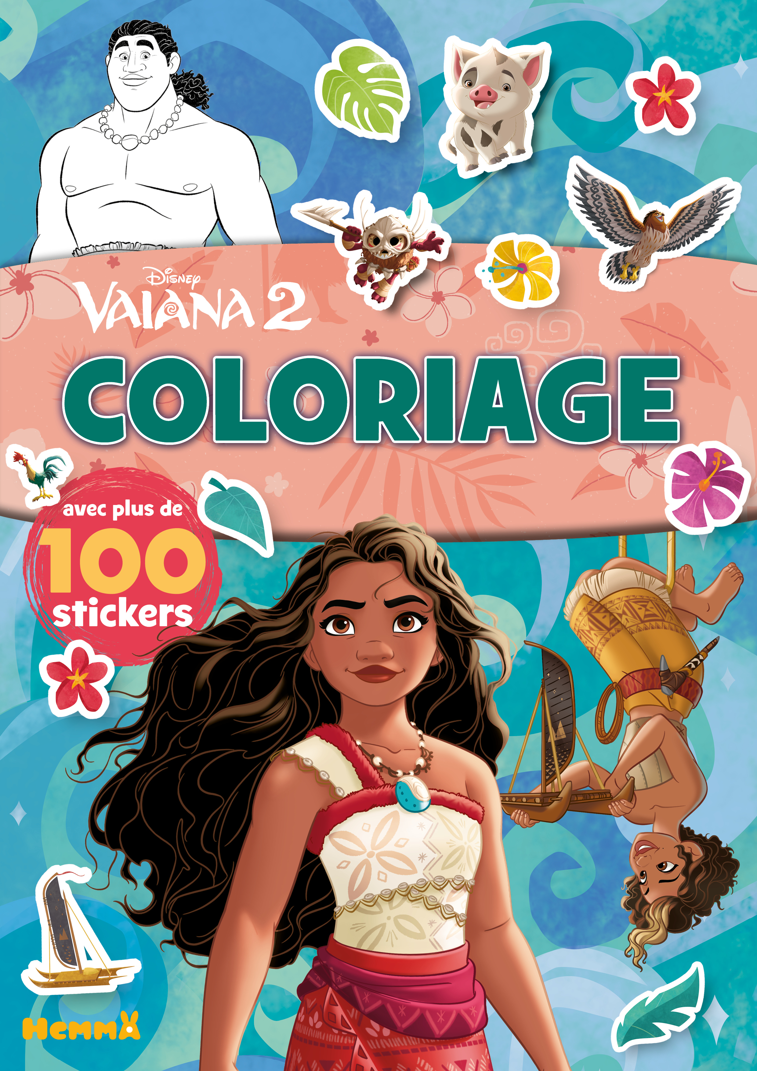 DISNEY VAIANA 2 - COLORIAGE AVEC PLUS DE 100 SICKERS