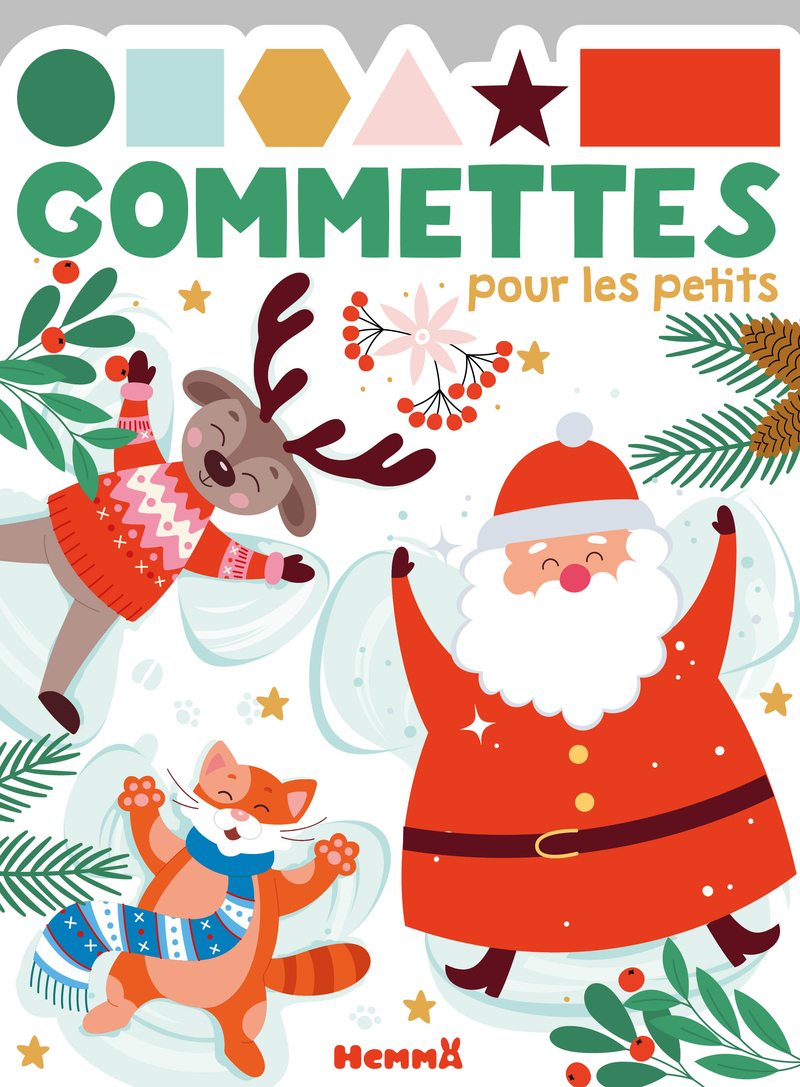 GOMMETTES POUR LES PETITS (PERE NOEL, RENNE, CHAT)