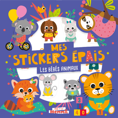 MON P´TIT HEMMA - MES STICKERS EPAIS - LES BEBES ANIMAUX