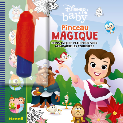 DISNEY BABY - PINCEAU MAGIQUE (BELLE HIVER) - PEINS AVEC DE L´EAU POUR VOIR APPARAITRE LES COULEURS