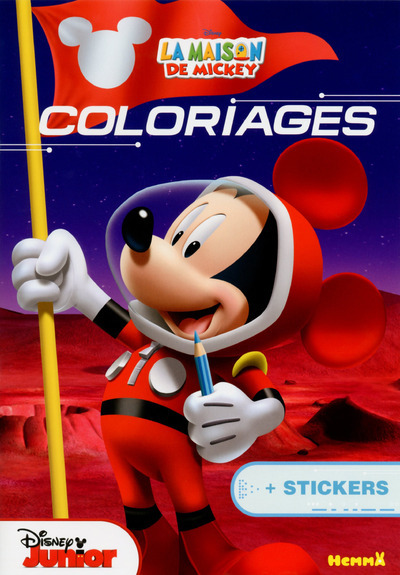 MAISON DE MICKEY COLORIAGE + STICKERS (DRAPEAU)