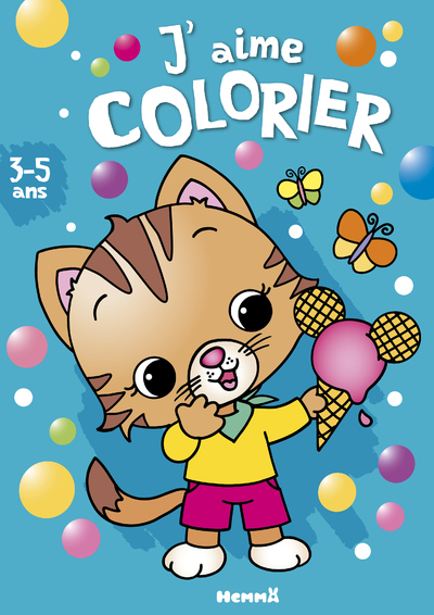 J´AIME COLORIER (3-5 ANS) (CHAT ET GLACE)