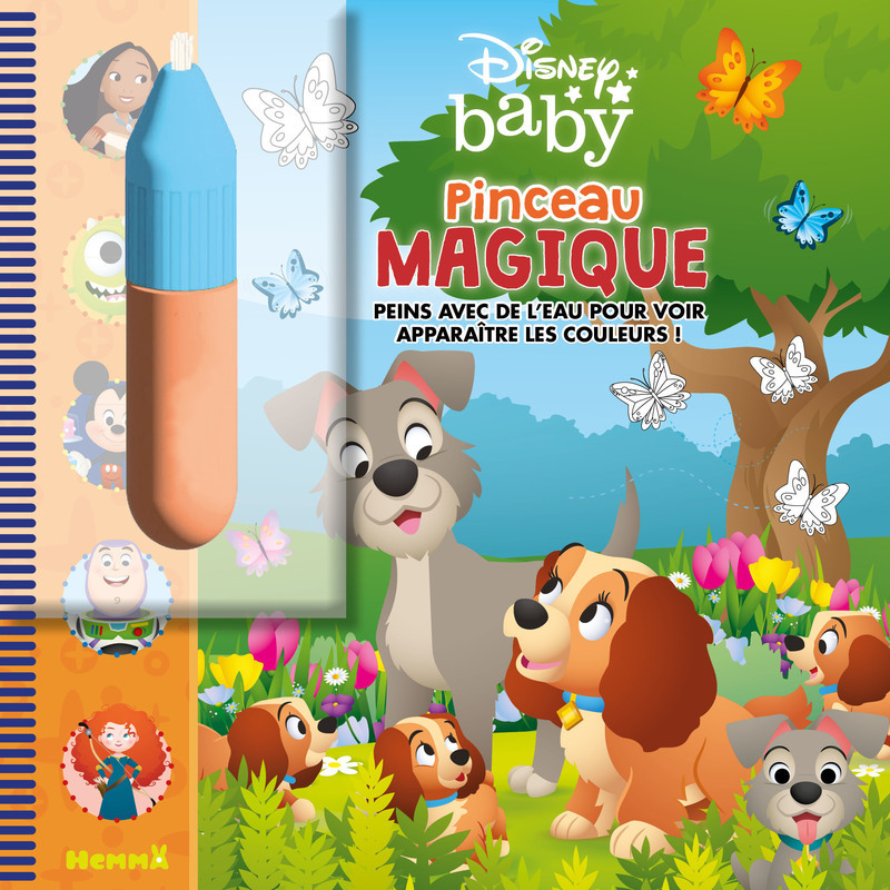 DISNEY BABY - PINCEAU MAGIQUE (FAMILLE LA BELLE ET LE CLOCHARD) - PEINS AVEC DE L´EAU POUR VOIR APPA