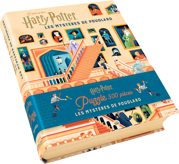 HARRY POTTER - LES MYSTERES DE POUDLARD - LIVRE ET PUZZLE