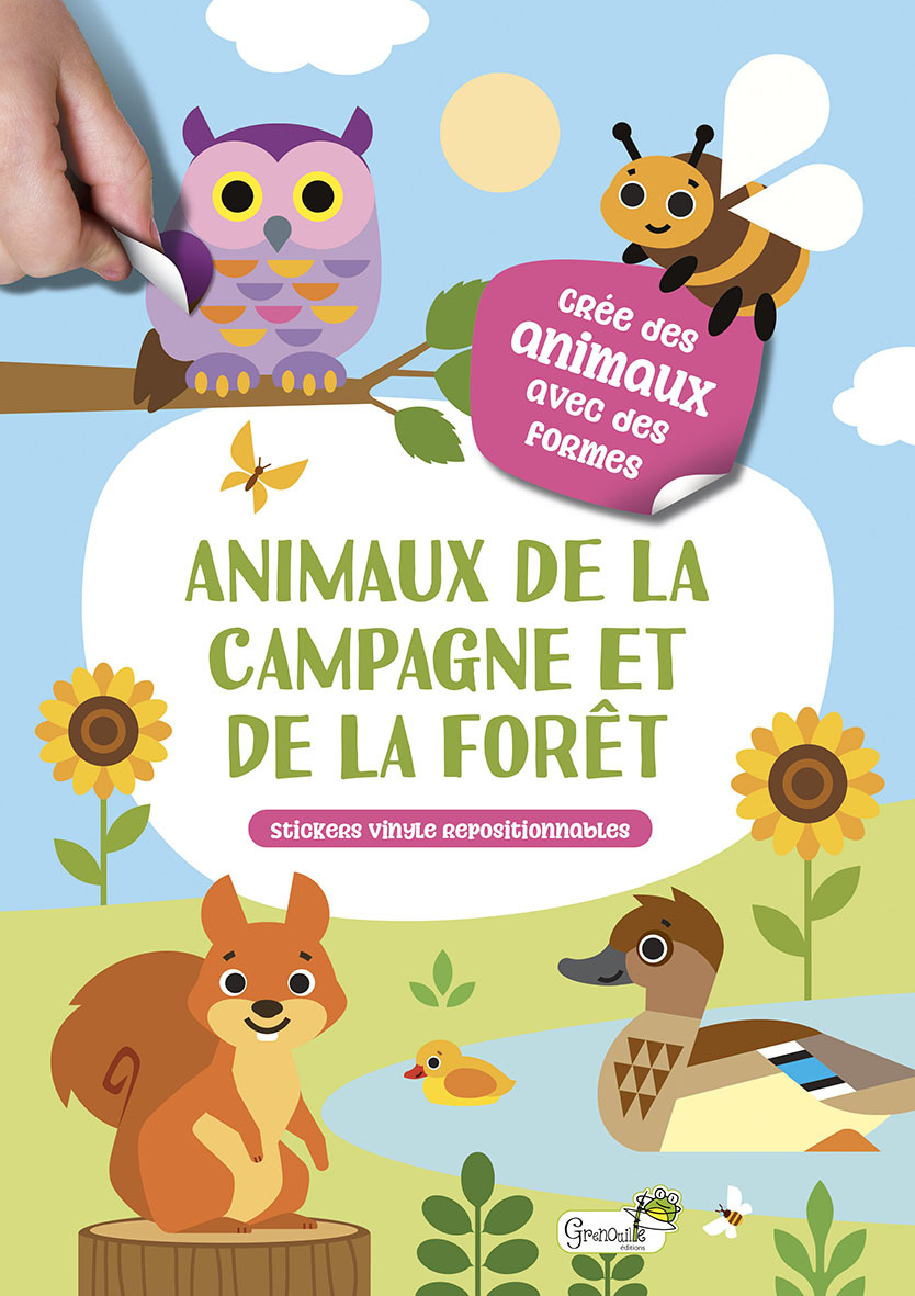 ANIMAUX DE LA CAMPAGNE ET DE LA FORET - STICKERS VINYLE REPOSITIONN