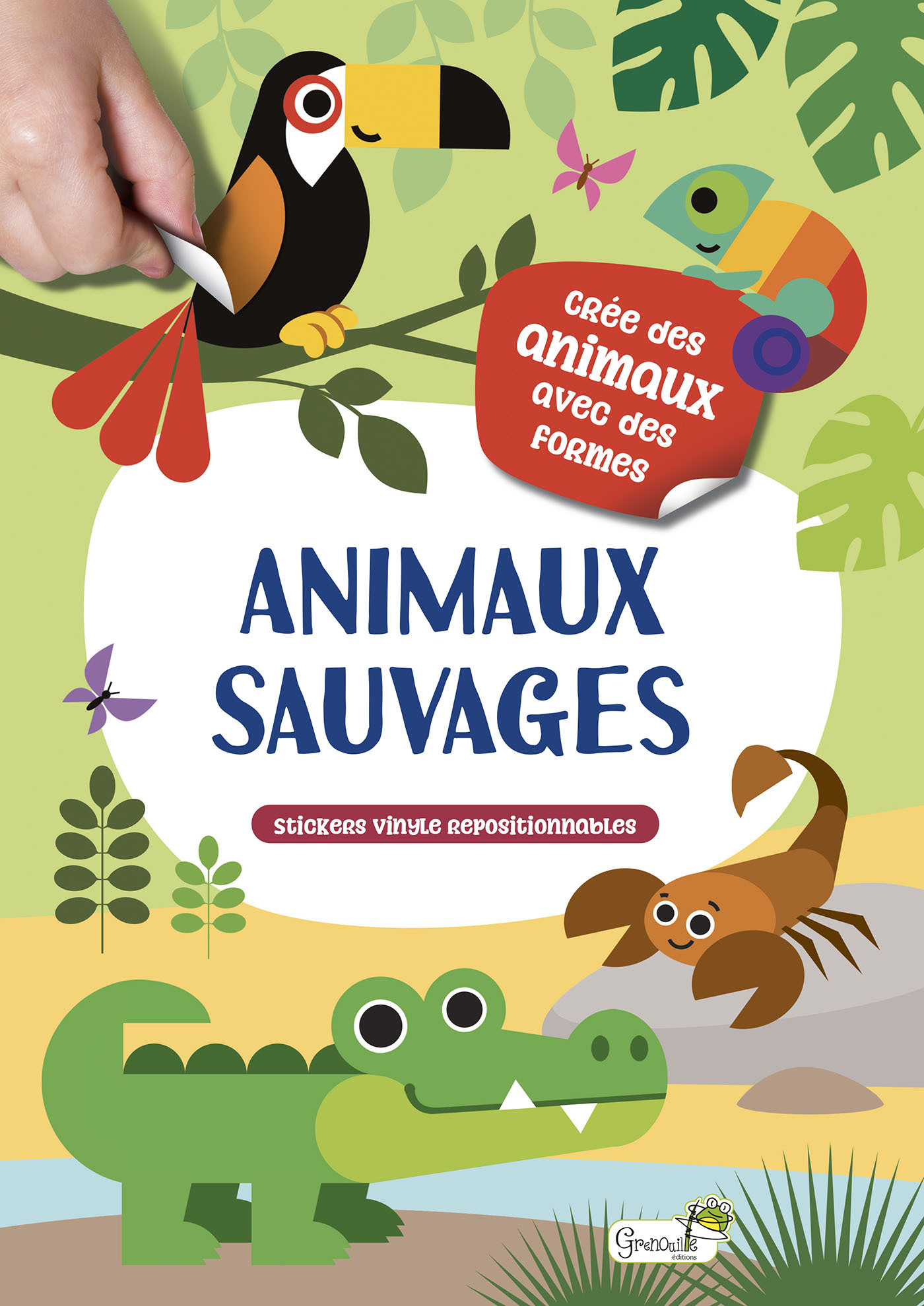 ANIMAUX SAUVAGES STICKERS VINYLE REPOSITIONNABLES