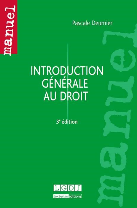 INTRODUCTION GENERALE AU DROIT, 3EME ED.