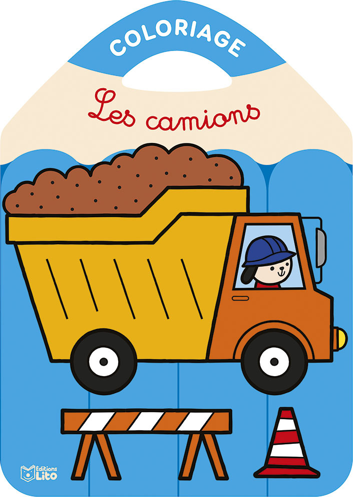 COLORIAGE CRAYONS DE COULEUR - LES CAMIONS