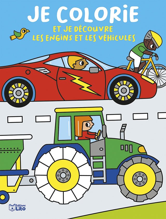 JE COLORIE ET DECOUVRE ENGINS