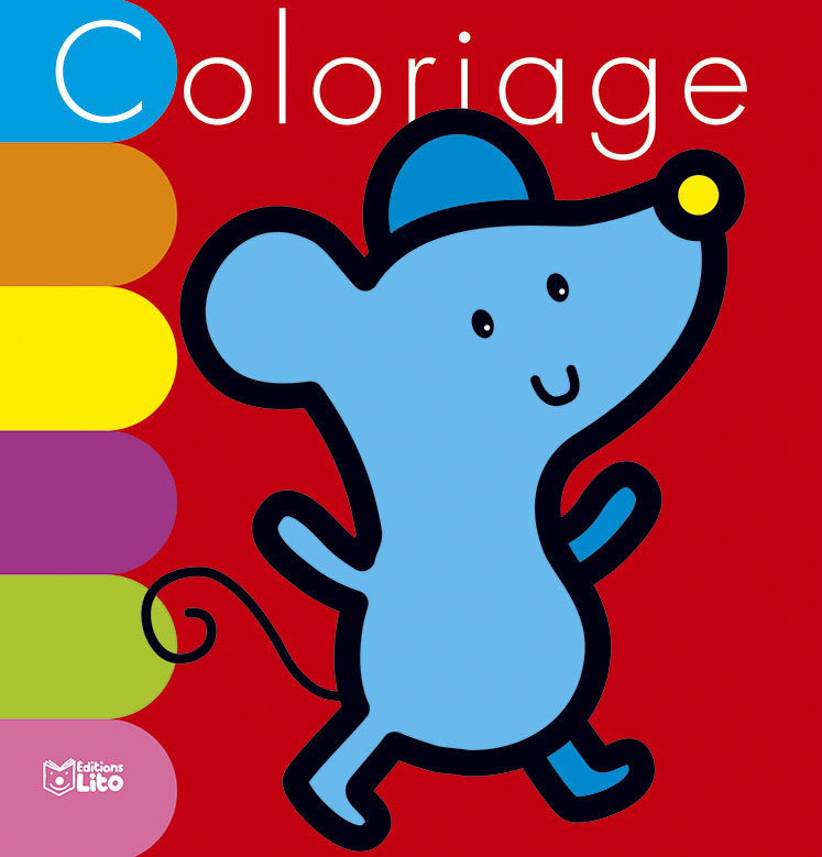 COLORIAGE MULITCOLORE SOURIS