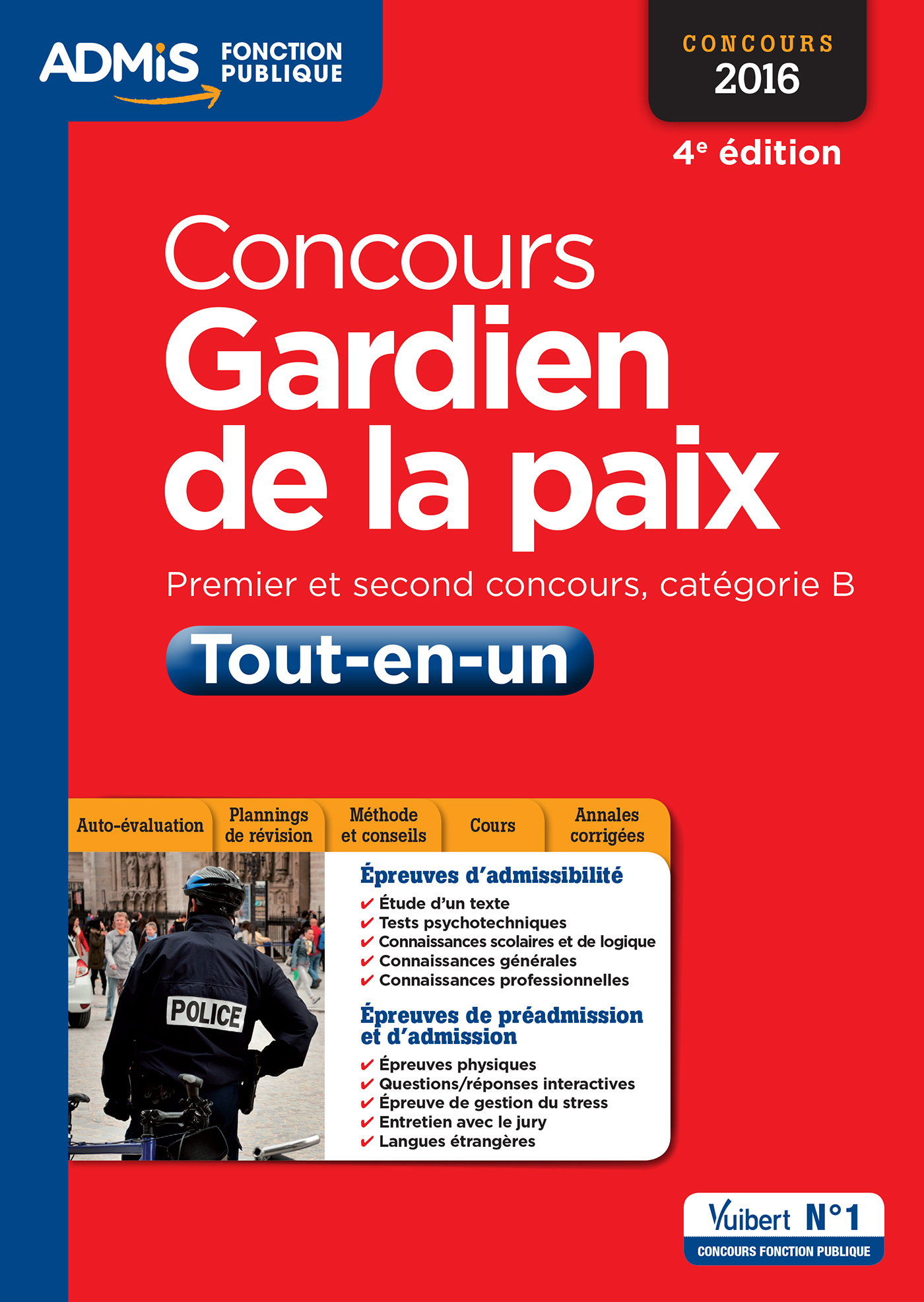 CONCOURS 2016 GARDIEN DE LA PAIX CAT B 4E ED. 2015