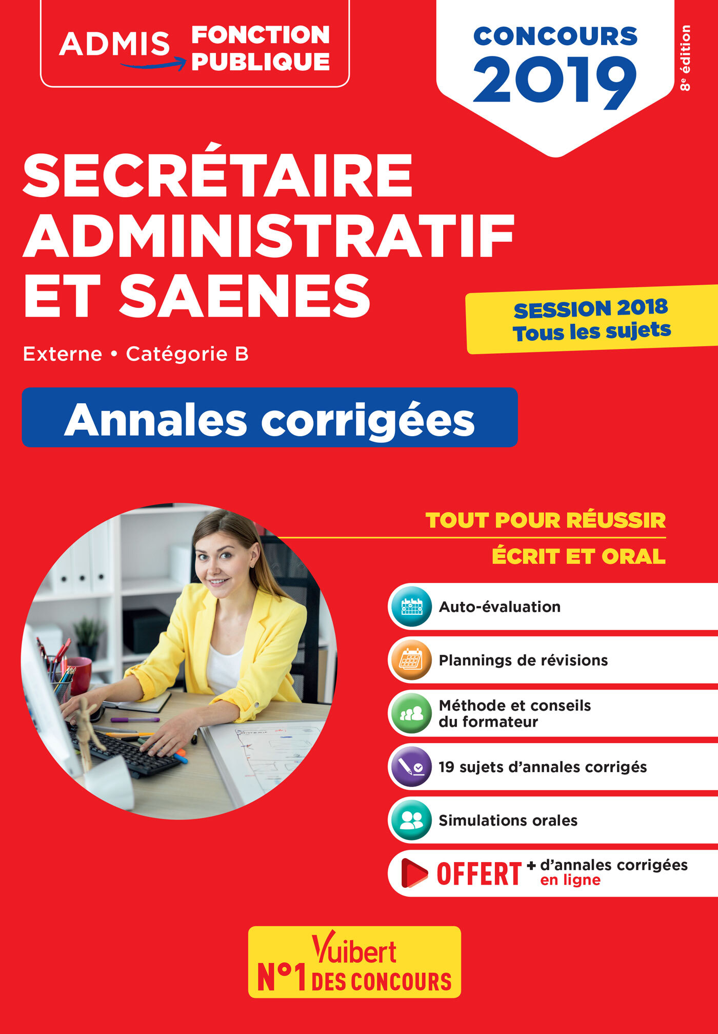 SECRETAIRE ADMINISTRATIF ET SAENES CONCOURS 2019 ANNALES CORRIGESS