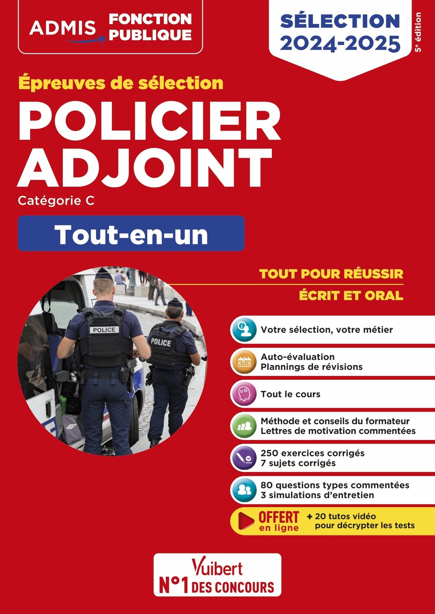 POLICIER ADJOINT - CATEGORIE C - TOUT-EN-UN - EPREUVES DE SELECTION 2024-20