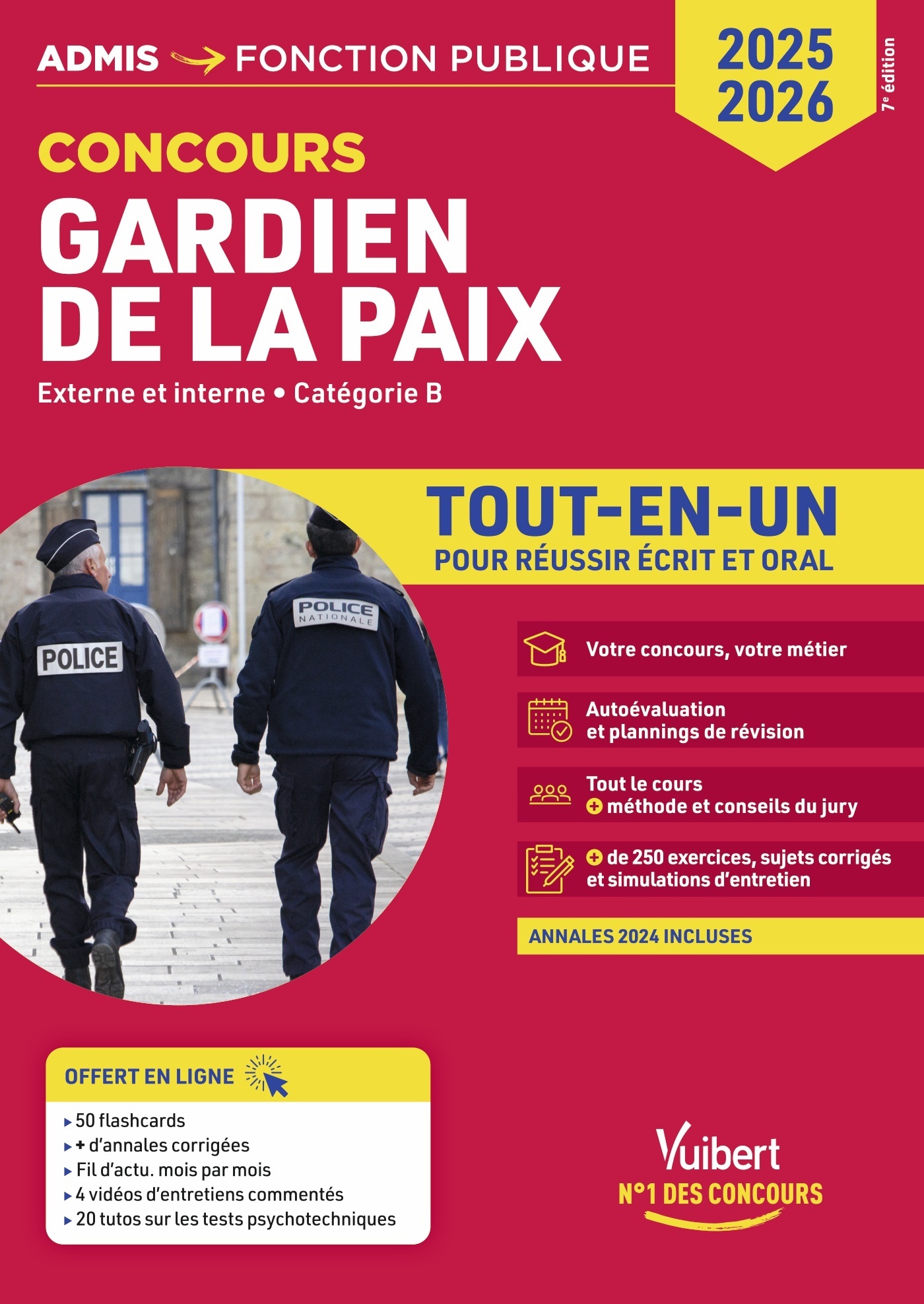 CONCOURS GARDIEN DE LA PAIX - CATEGORIE B - TOUT-EN-UN - 20 TUTOS + FIL D´ACTU OFFERTS - CONCOURS EX