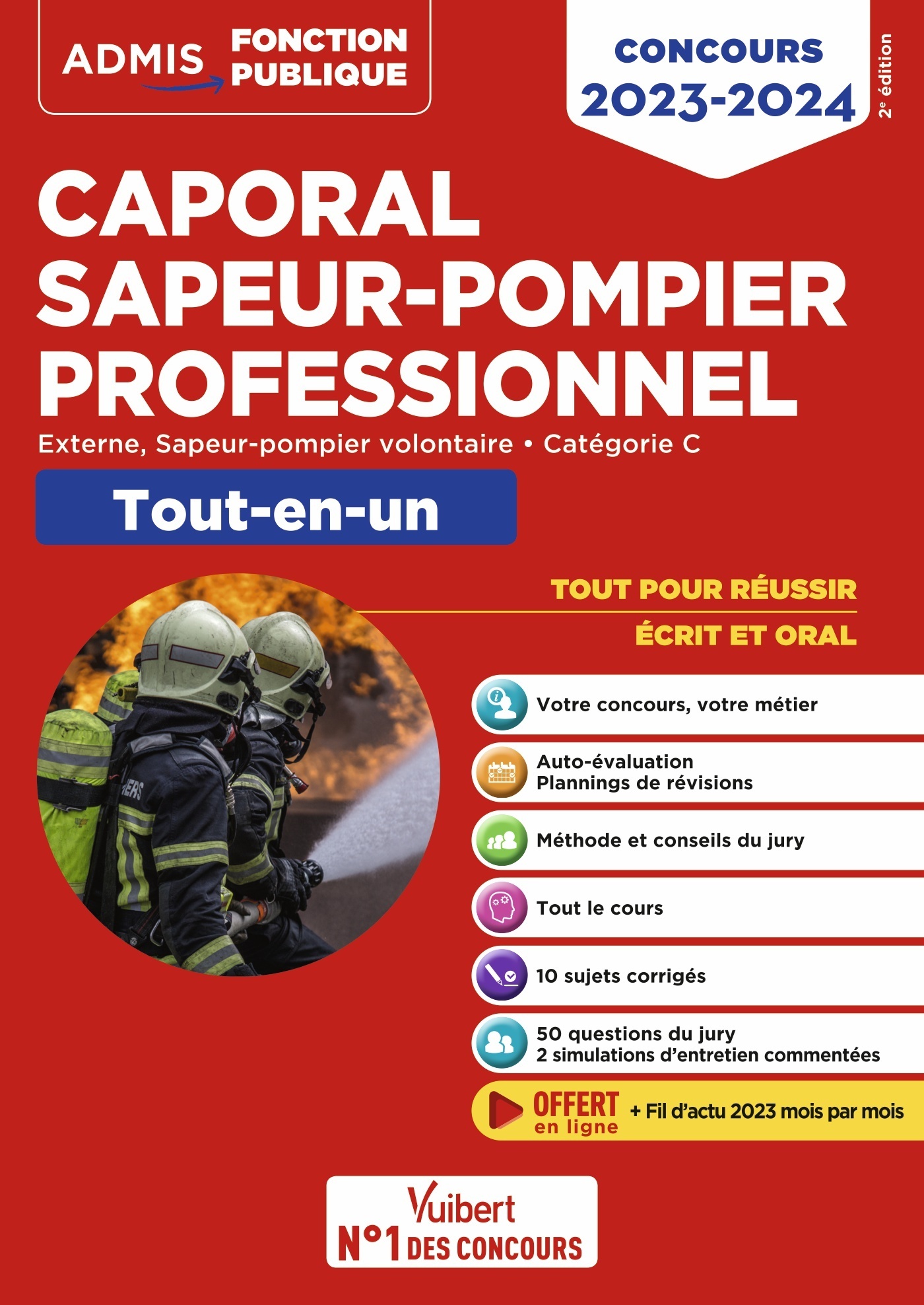 CONCOURS CAPORAL SAPEUR-POMPIER PROFESSIONNEL - TOUT-EN-UN - CATEGORIE C -