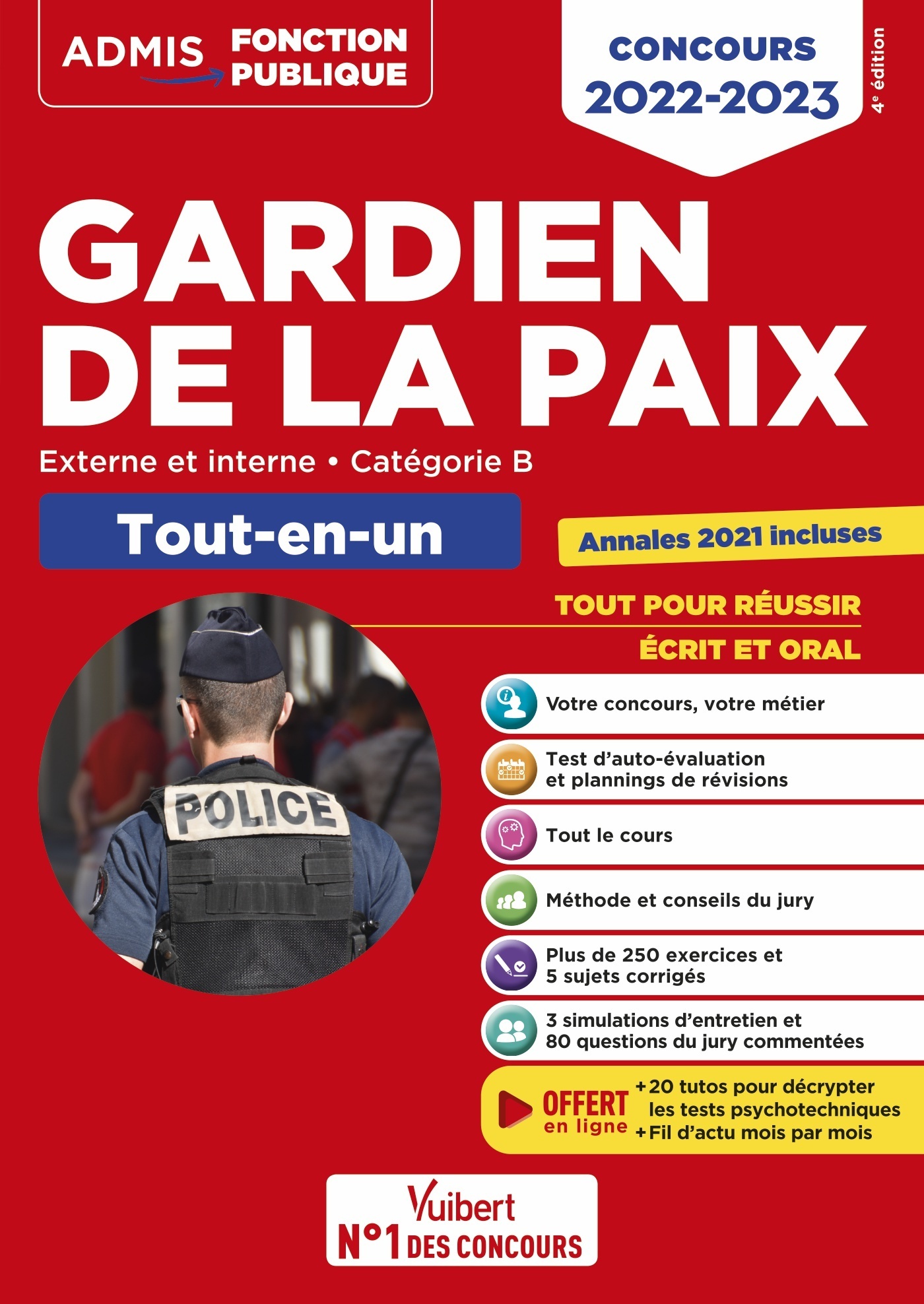 CONCOURS GARDIEN DE LA PAIX - CATEGORIE B - TOUT-EN-UN - 20 TUTOS OFFERTS - CONCOURS EXTERNE ET INTE
