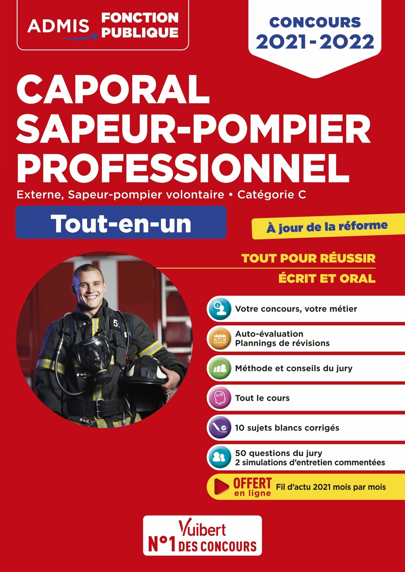 CONCOURS CAPORAL SAPEUR-POMPIER PROFESSIONNEL - TOUT-EN-UN - CATEGORIE C -