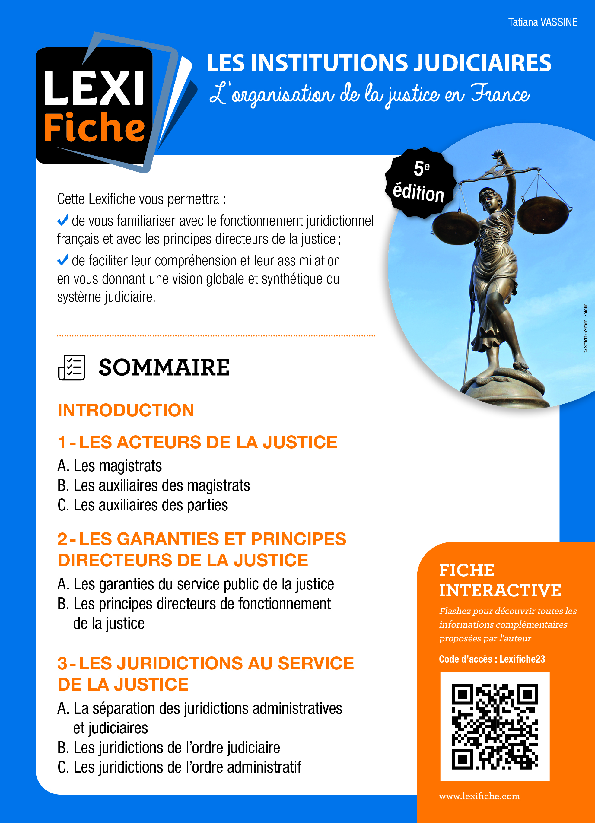 INSTITUTIONS JUDICIAIRES - L´ORGANISATION DE LA JUSTICE EN FRANCE
